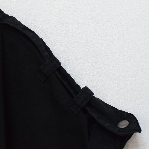 Pistola Meg Zip Front Romper Black Short Sleeve Drawstring Waist Slouchy Size L - Picture 11 of 16